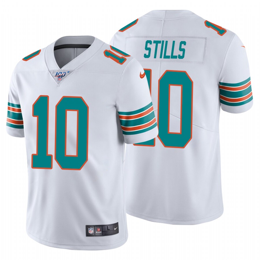 Nike Miami Dolphins #10 Kenny Stills White Alternate Men Stitched NFL 100th Season Vapor Untouchable Limited Jersey
